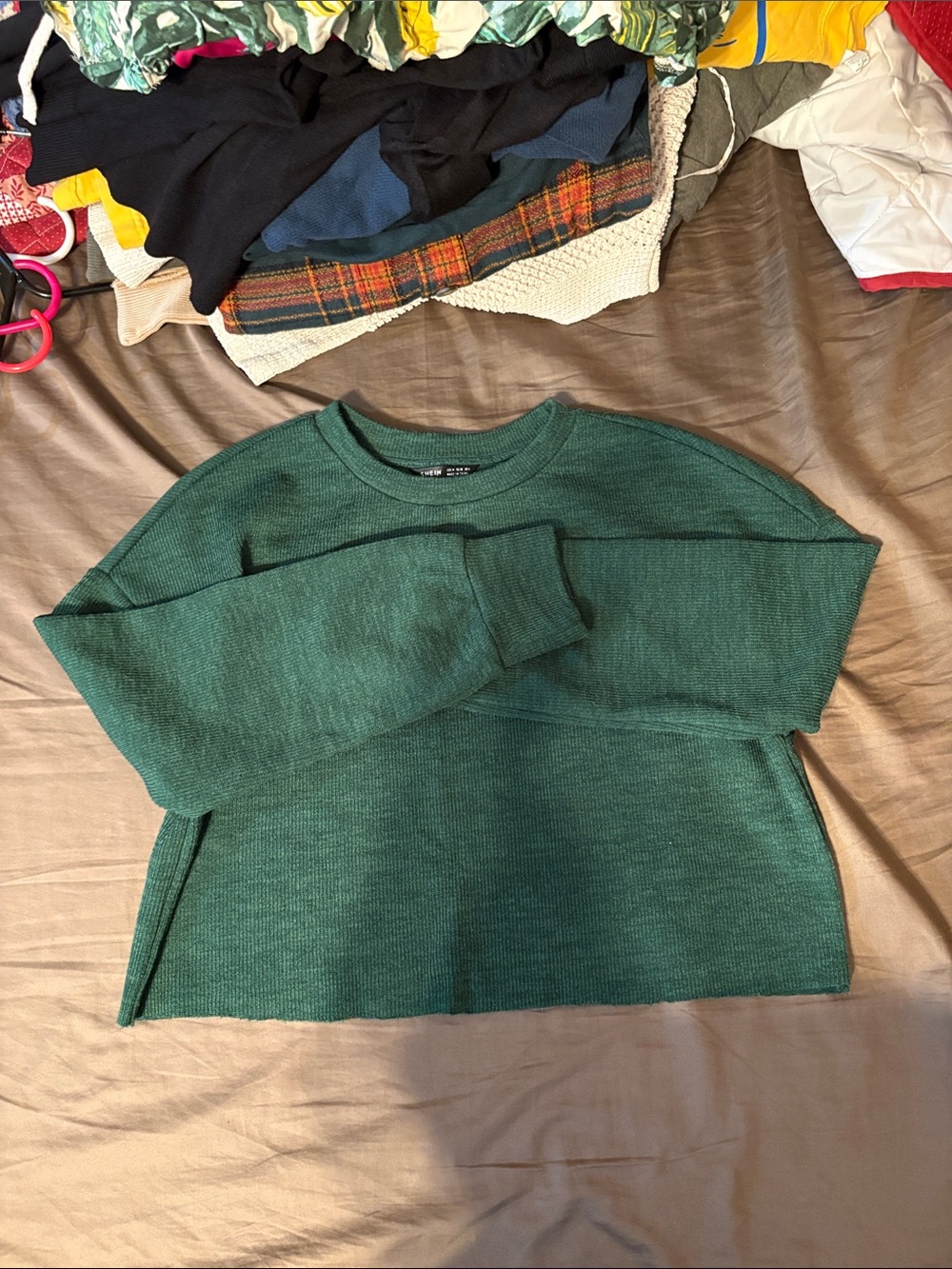 Crewneck Green Womens Sweater - Unbranded